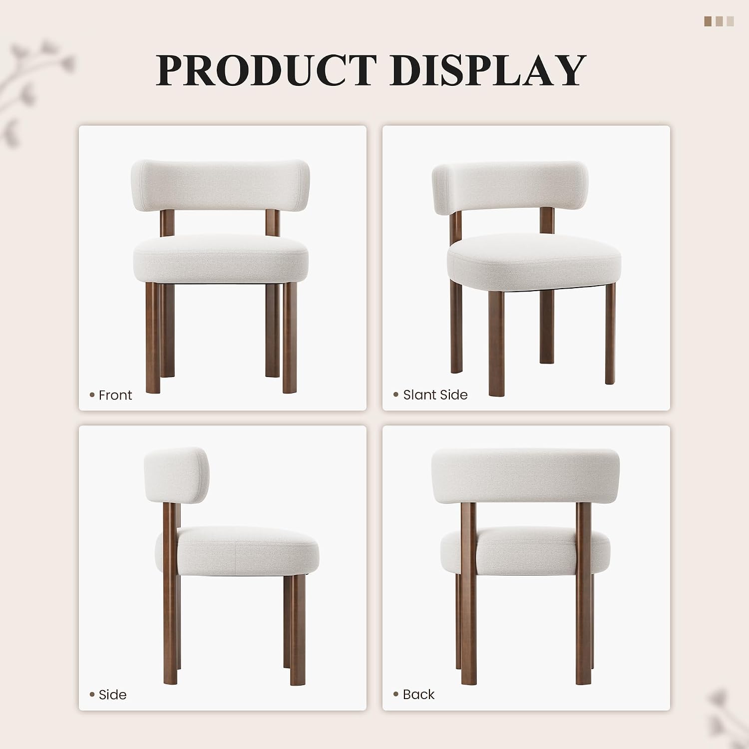Contoured Dining Chairs, Set of 6 - Image 8