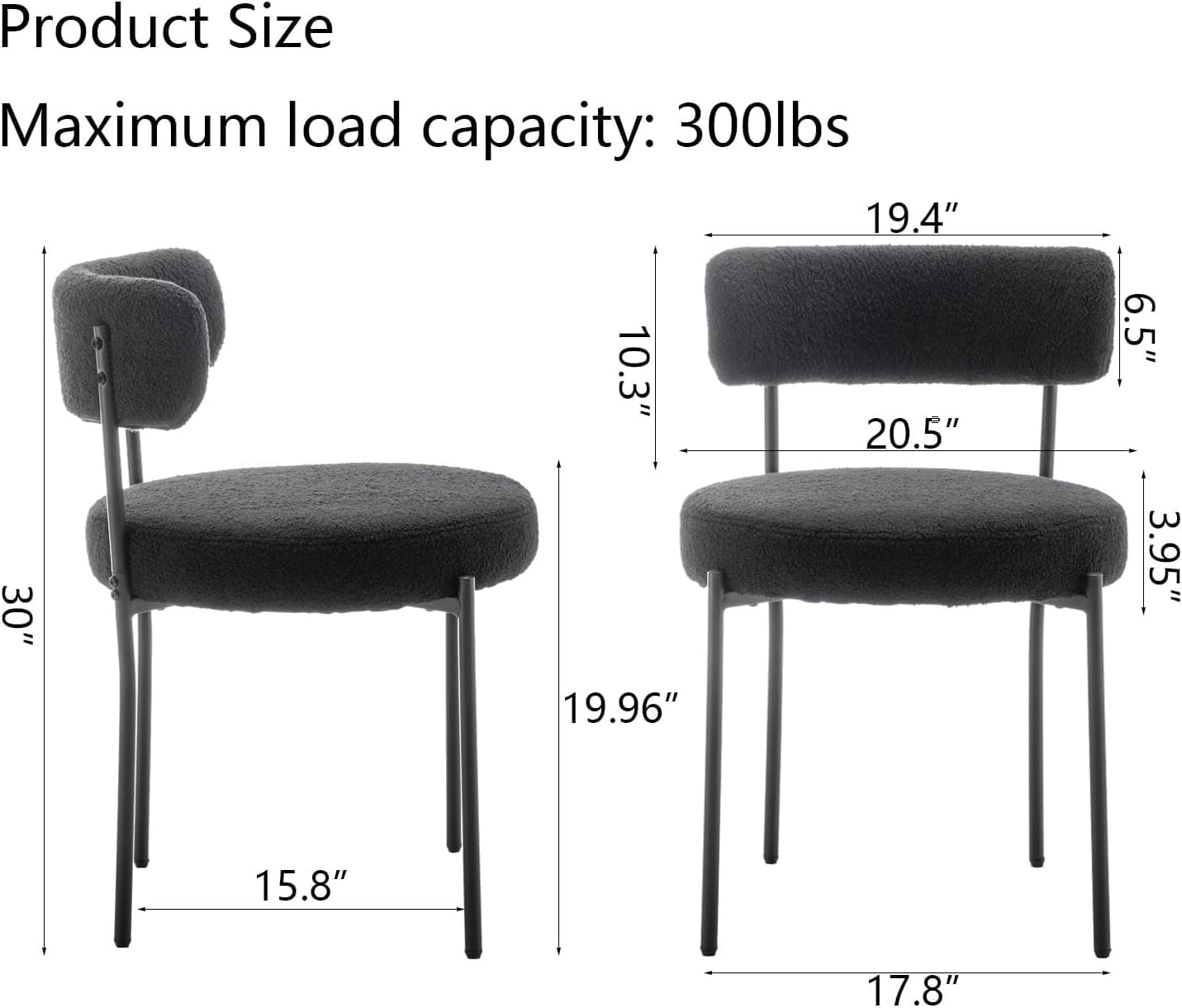 Round-Cushion Dining Chairs, Set of 4 - Image 2