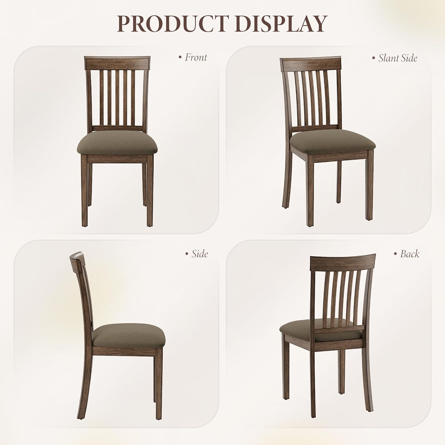 Slat-Back Dining Chairs, Set of 4 - Image 9