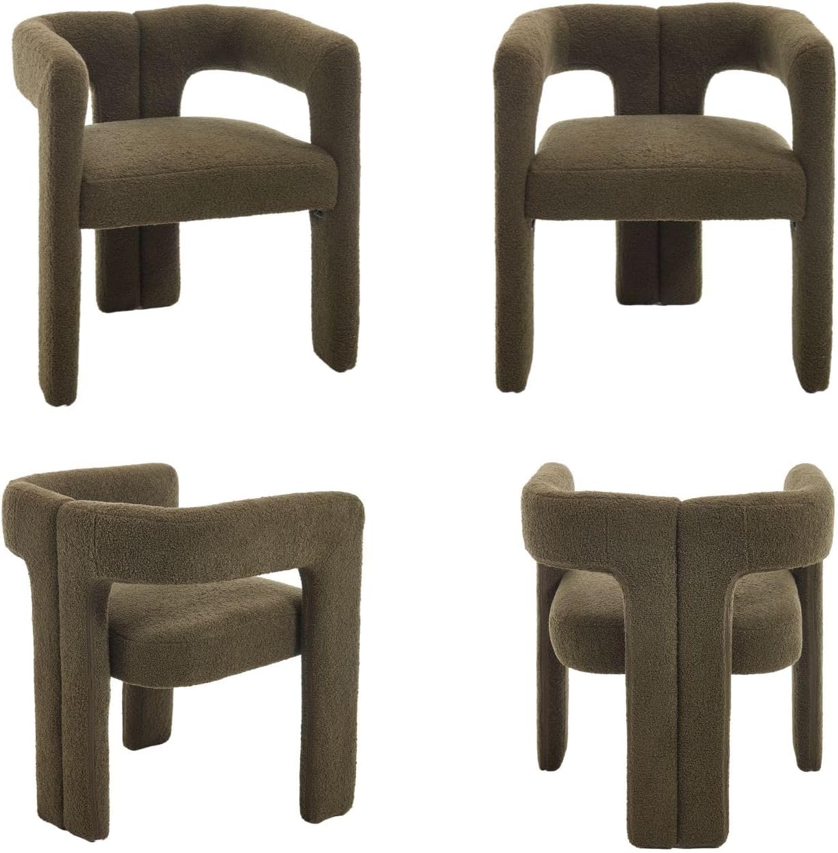 Hollow-Back Barrel Dining Chairs, Set of 6 - Image 6
