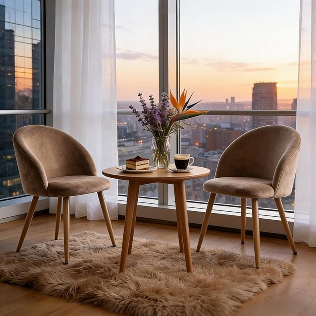 Velvet Dining Chairs, Set of 2
