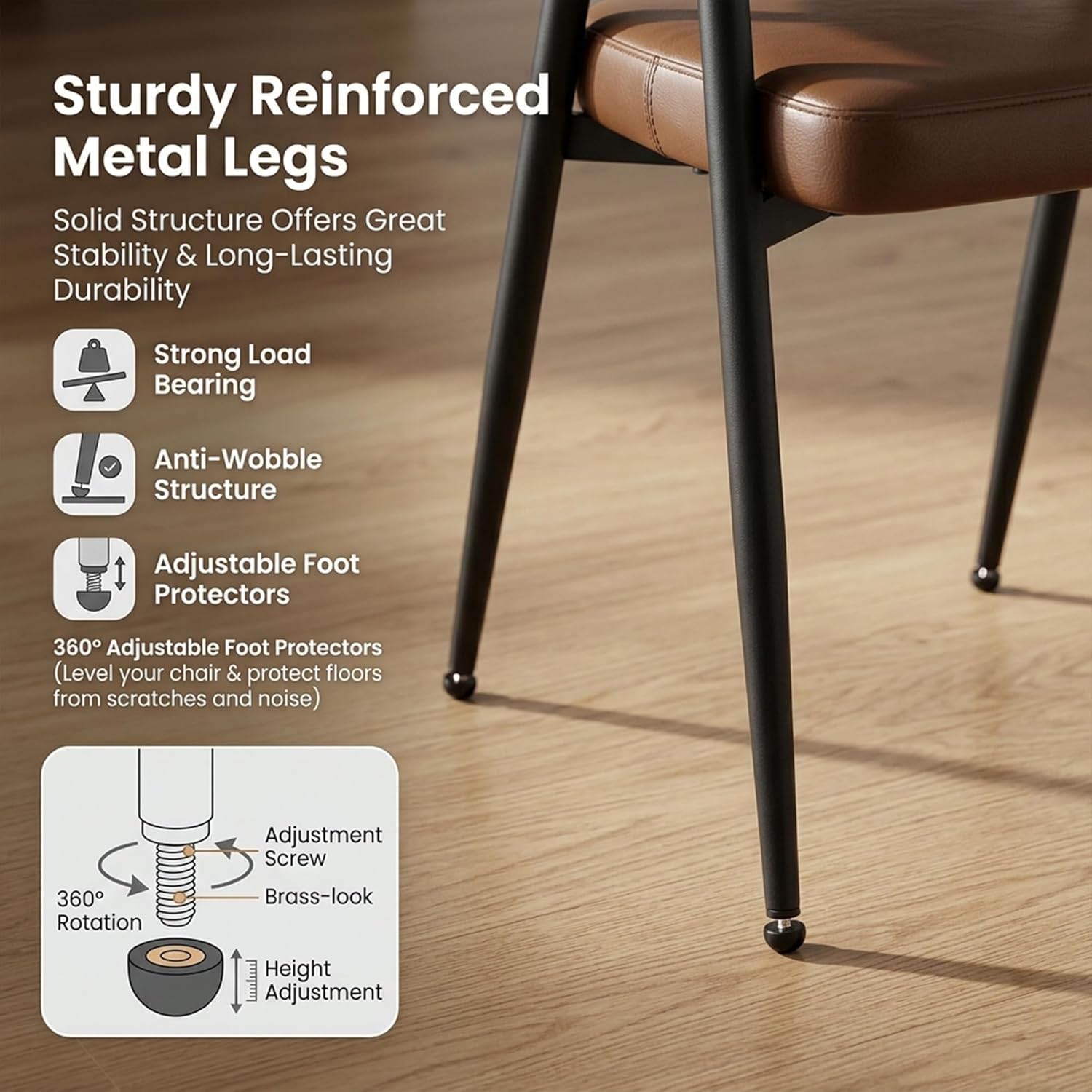 Faux Leather Barrel Dining Armchairs, Set of 6 - Image 7