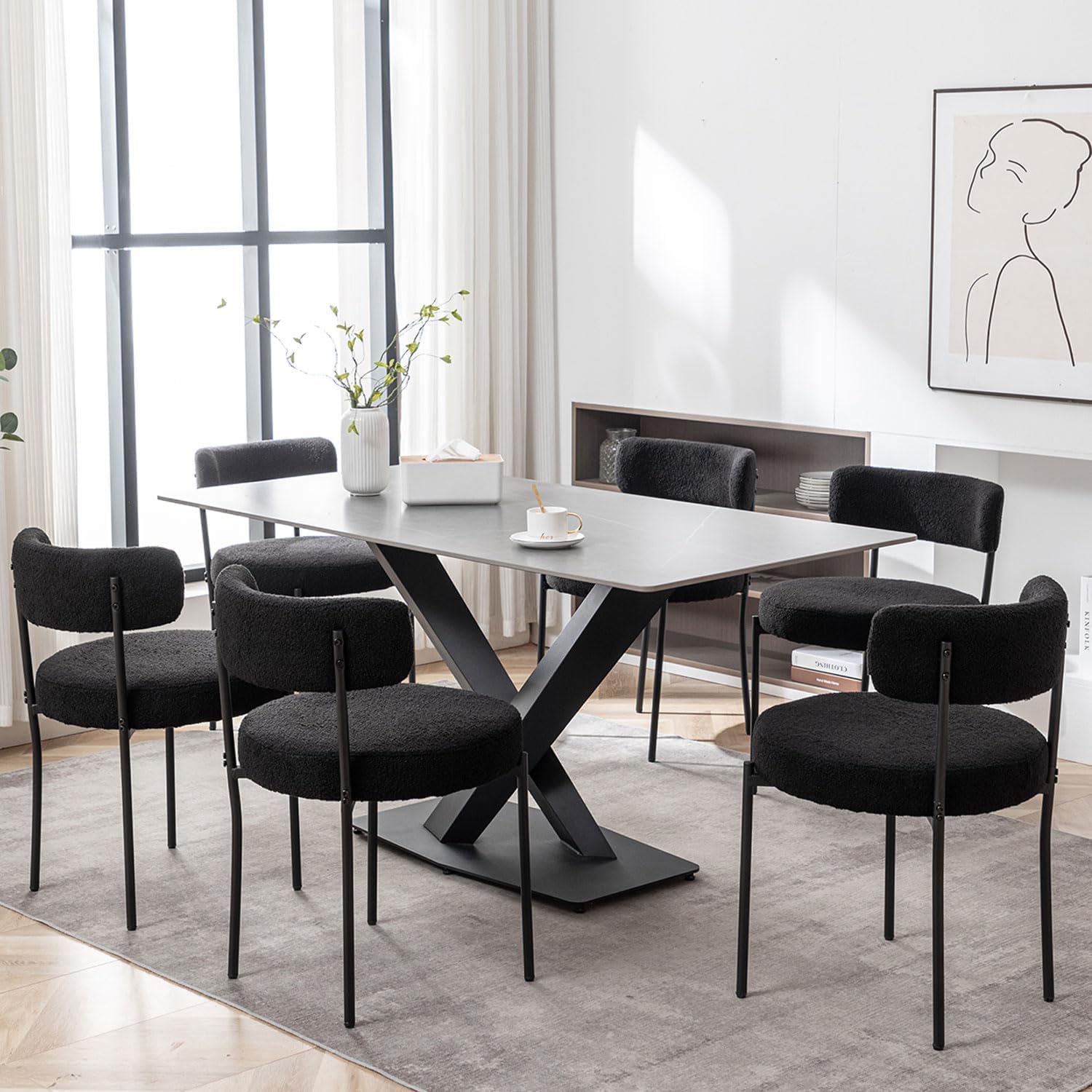 Round-Cushion Dining Chairs, Set of 4 - Image 7