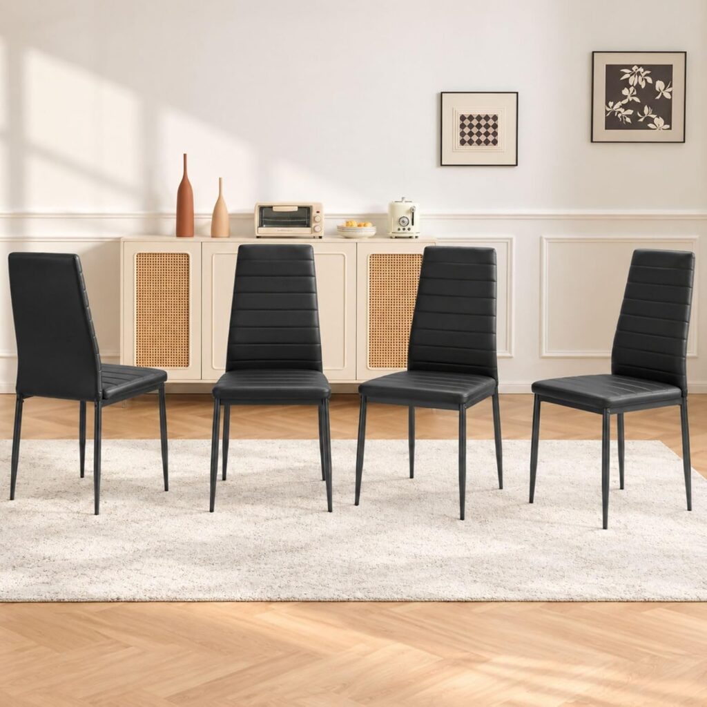 High-Back Dining Chairs, Set of 4