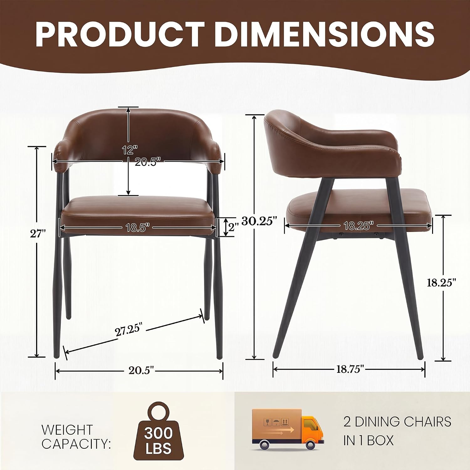 Faux Leather Barrel Dining Armchairs, Set of 6 - Image 2