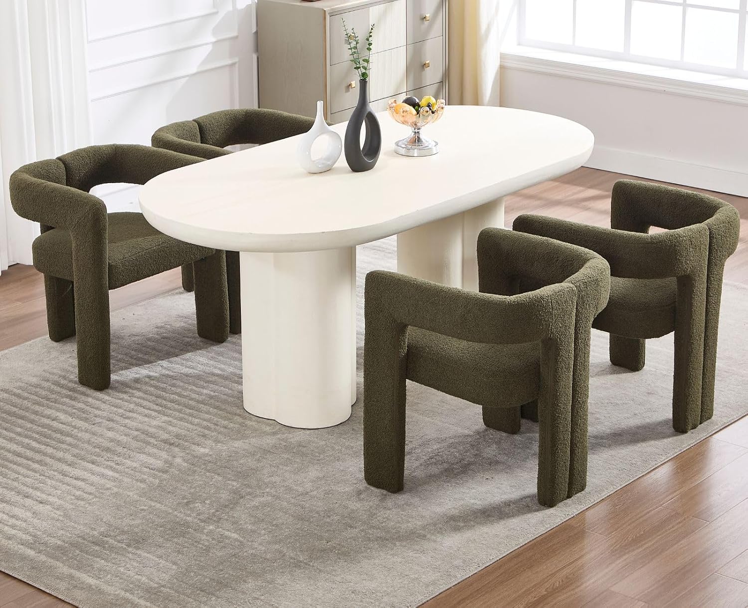 Hollow-Back Barrel Dining Chairs, Set of 6 - Image 5