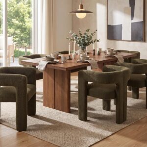 Hollow-Back Barrel Dining Chairs, Set of 6