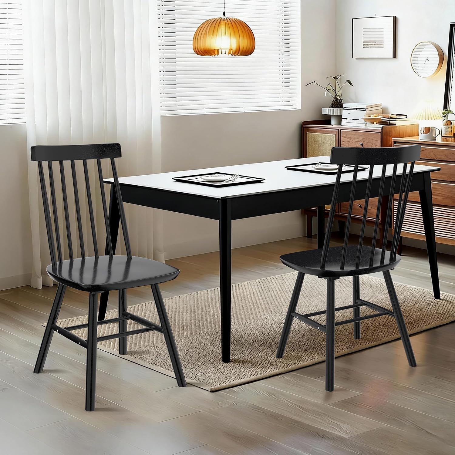 Windsor Spindle-Back Dining Chairs, Set of 4 - Image 6