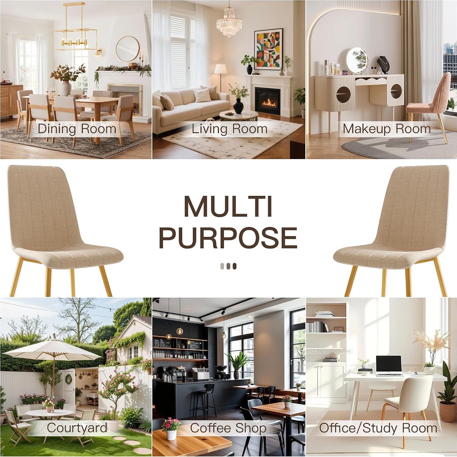 Channel-Back Dining Chairs, Set of 4 - Image 8