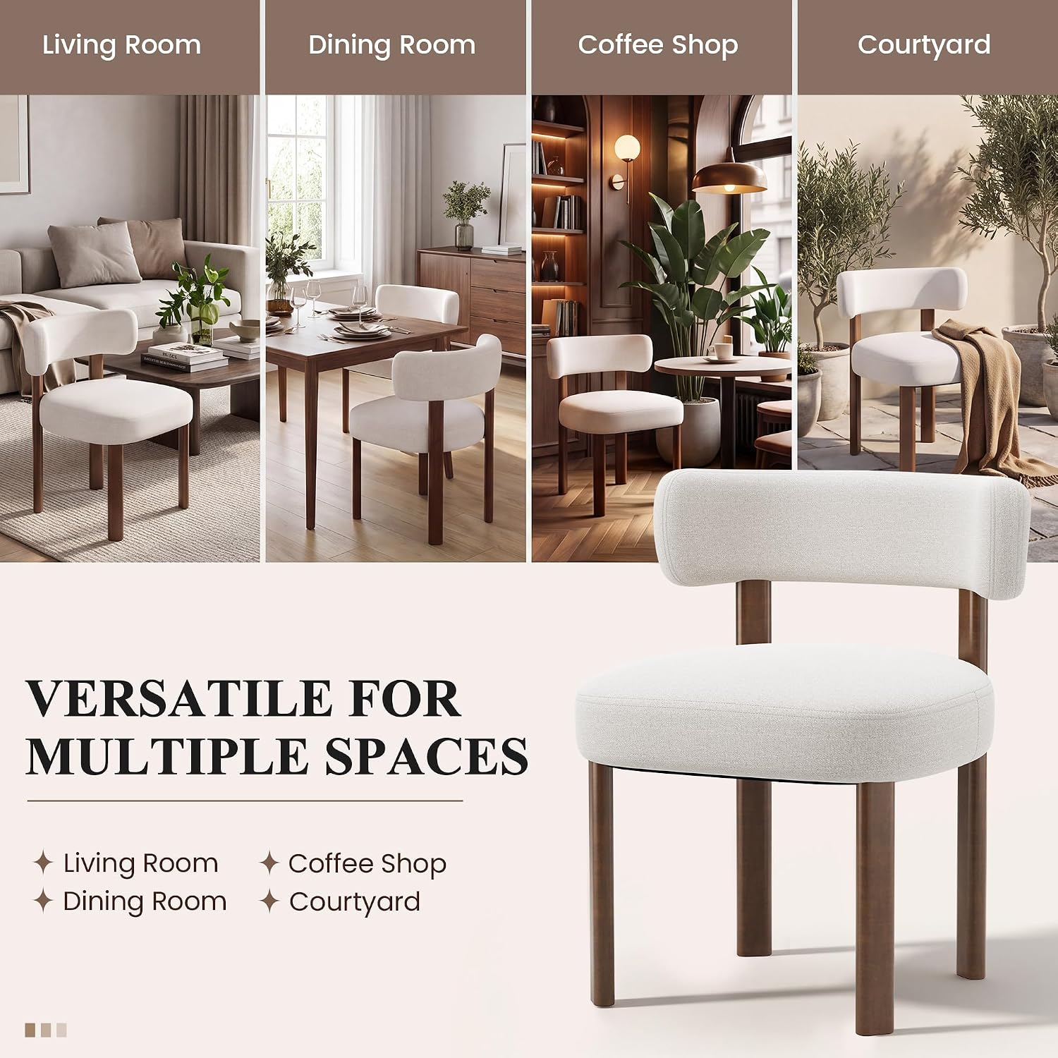 Contoured Dining Chairs, Set of 6 - Image 6
