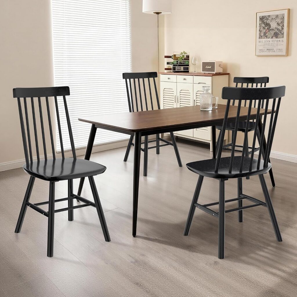 Windsor Spindle-Back Dining Chairs, Set of 4