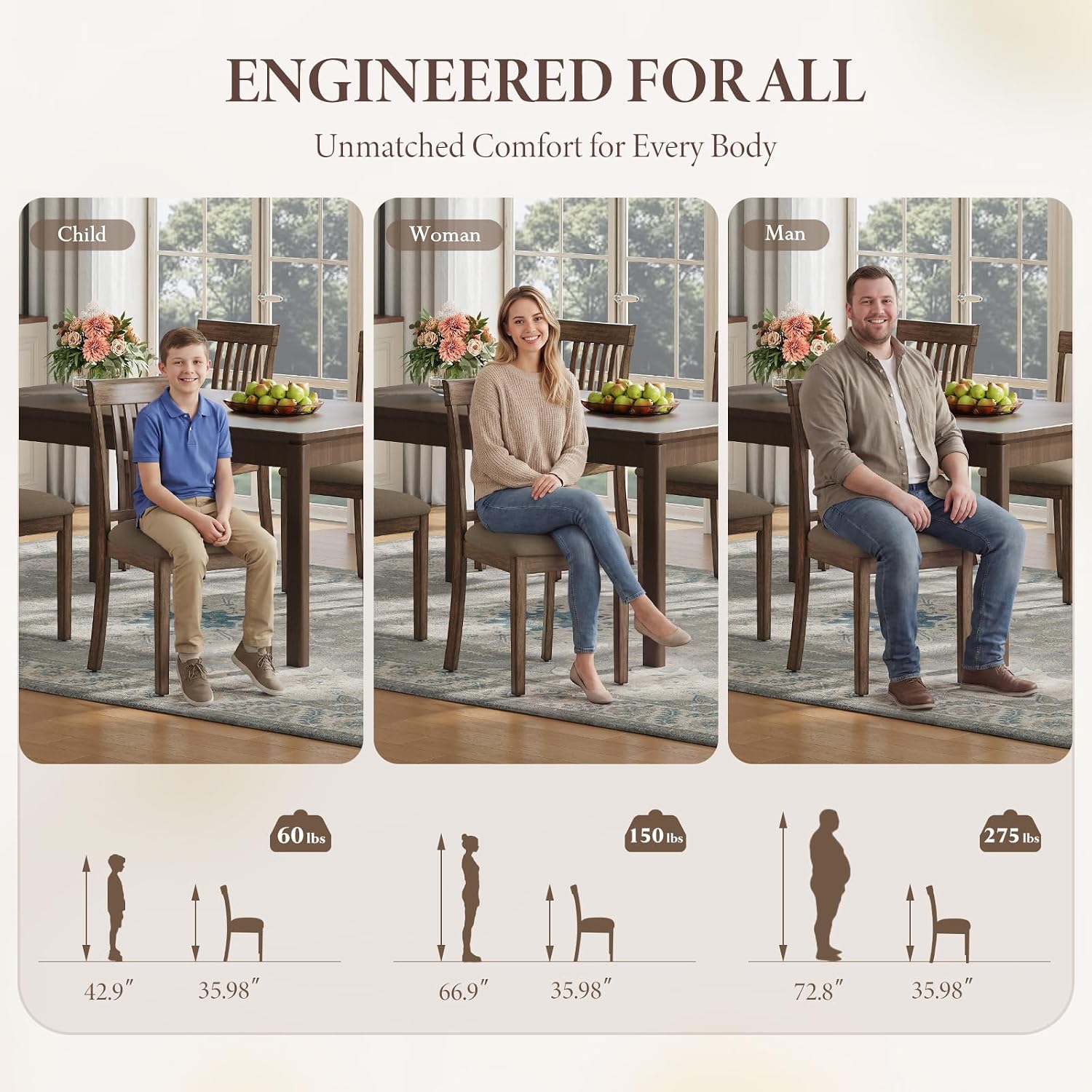 Slat-Back Dining Chairs, Set of 4 - Image 7