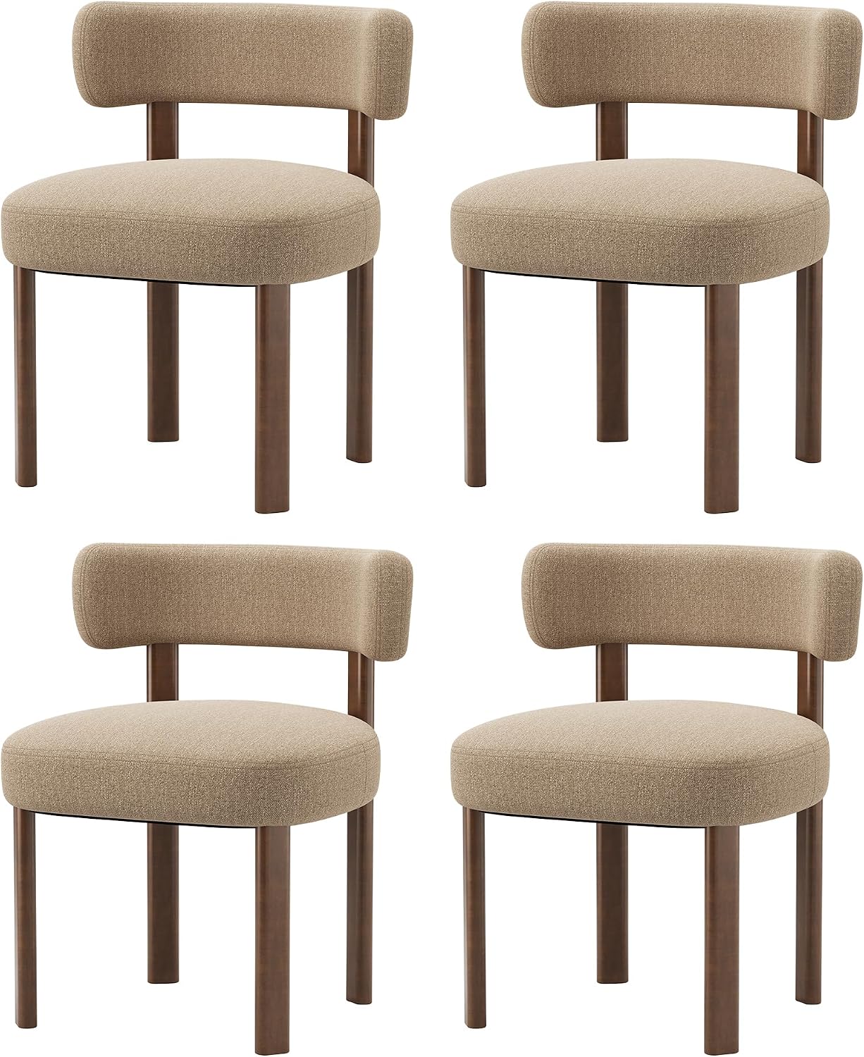 Contoured Wooden Dining Chairs, Set of 4 - Image 9
