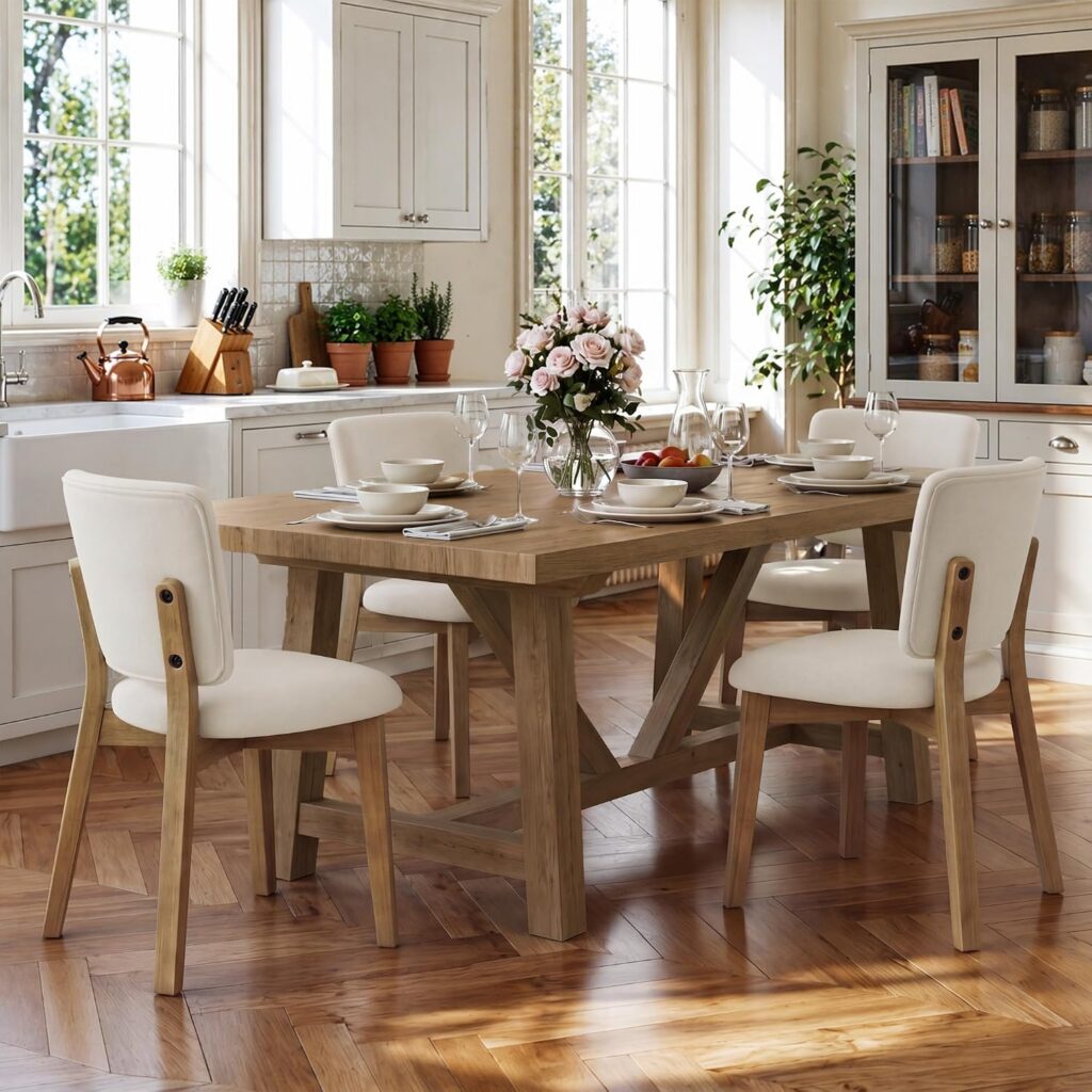 Wraparound-Back Dining Chairs, Set of 4