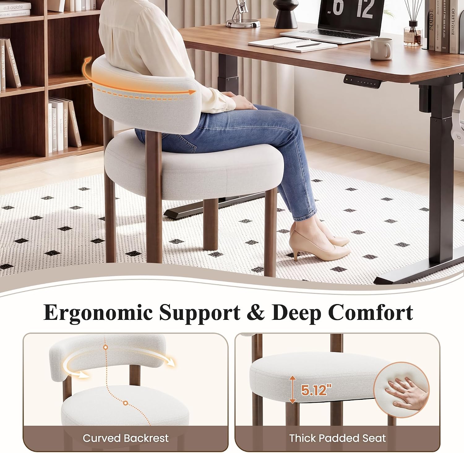 Contoured Dining Chairs, Set of 6 - Image 3