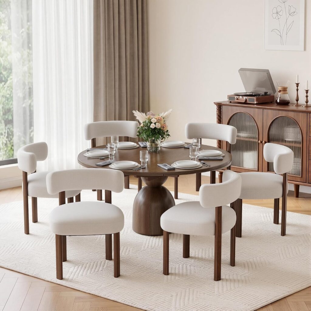 Contoured Dining Chairs, Set of 6