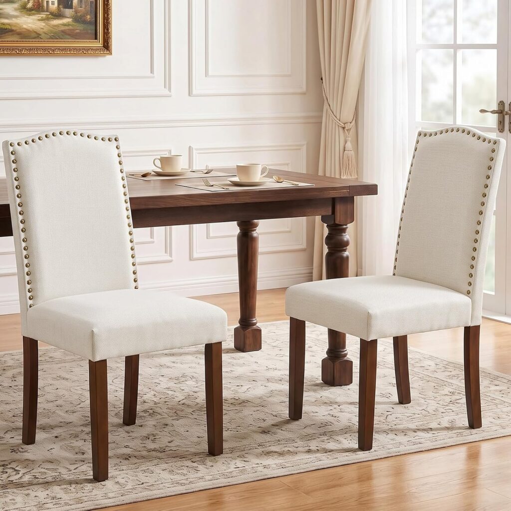 Fabric Dining Chairs, Set of 2