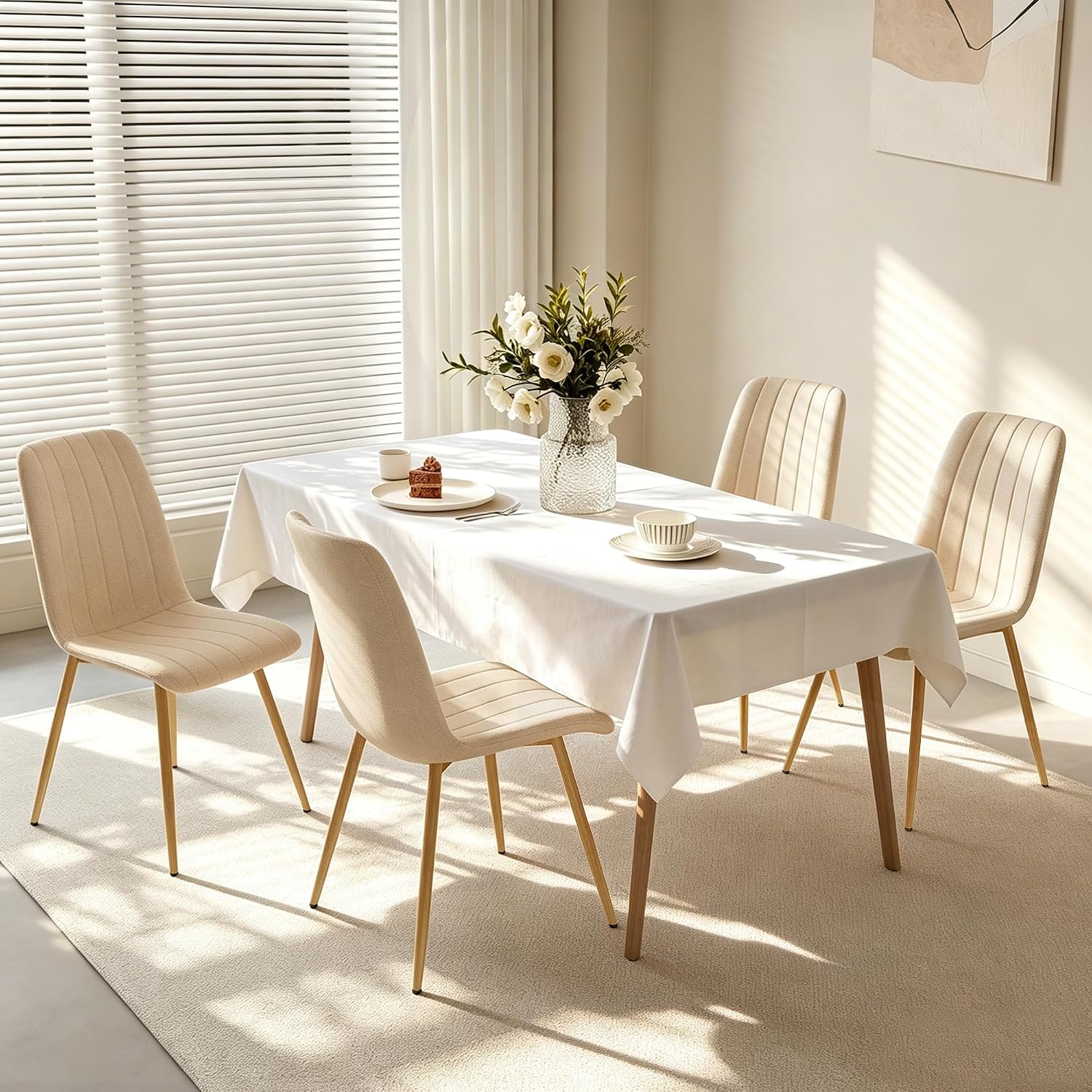 Channel-Back Dining Chairs, Set of 4