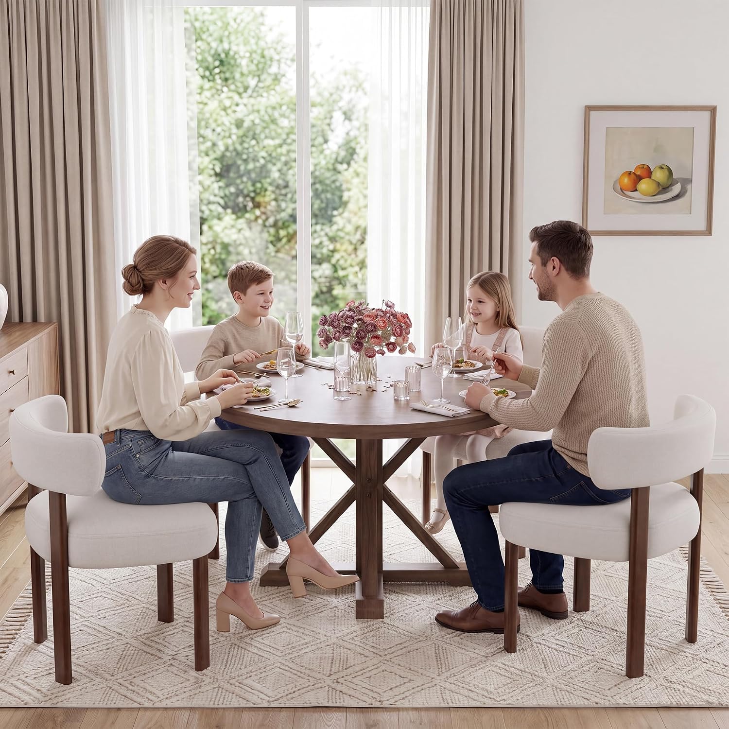 Contoured Dining Chairs, Set of 6 - Image 5