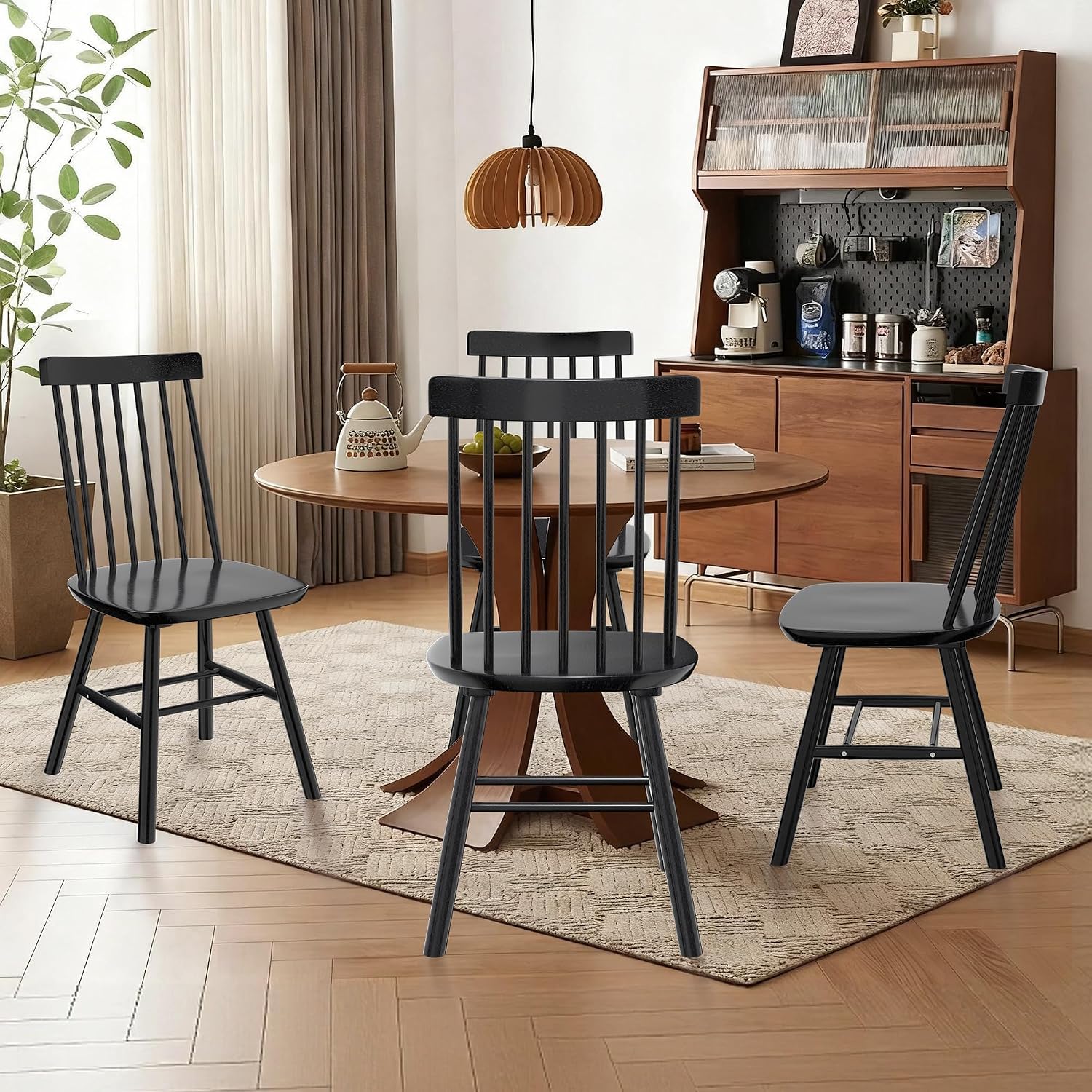 Windsor Spindle-Back Dining Chairs, Set of 4 - Image 5