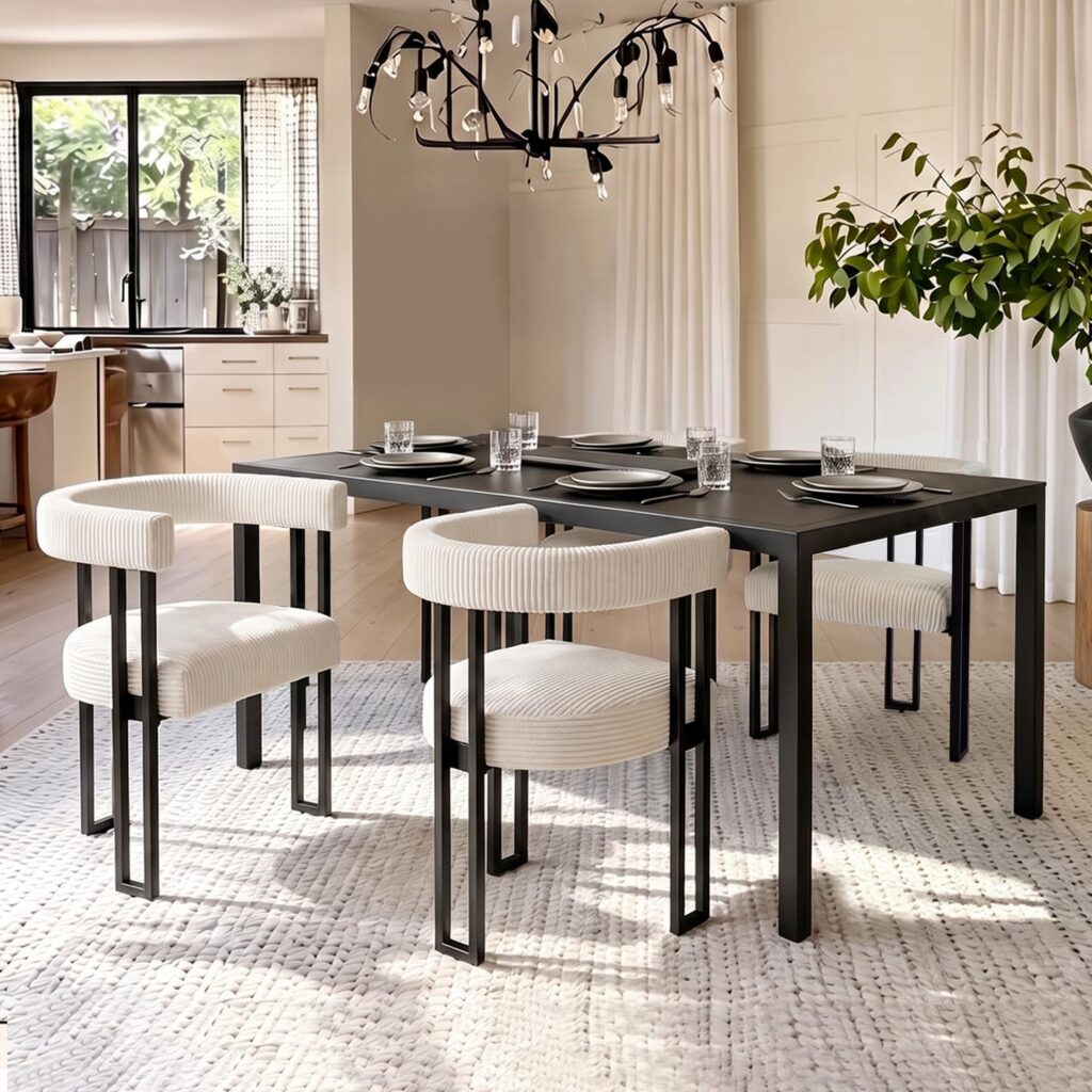 Corduroy Dining Chairs, Set of 4