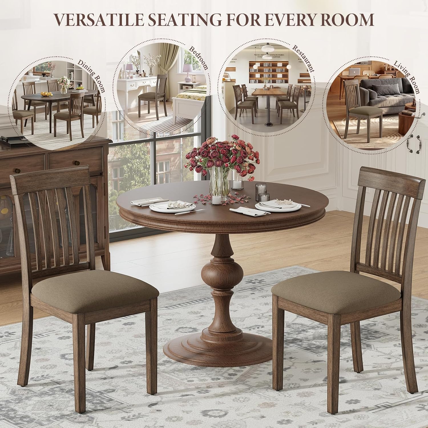 Slat-Back Dining Chairs, Set of 4 - Image 8