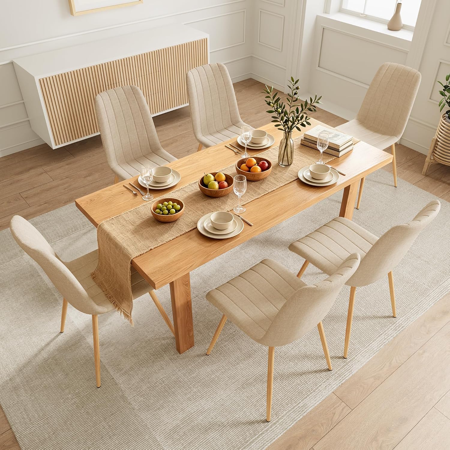 Channel-Back Dining Chairs, Set of 4 - Image 7